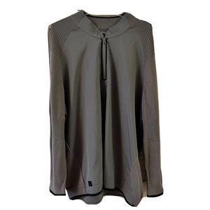 Adidas Mens Pullover 1/4 quarter zip Size 2XL Long Sleeve Golf Casual Gray